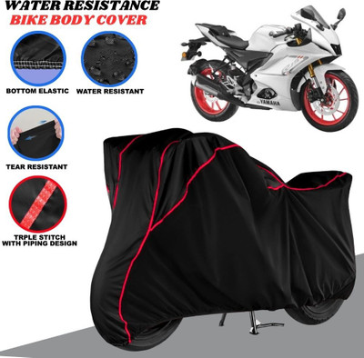 SRP PRODUCT Waterproof Two Wheeler Cover for Yamaha(R15 V3, Black, Red)