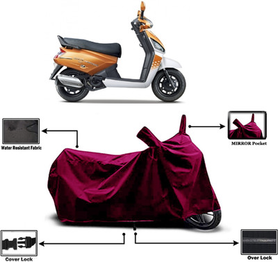 Amexride Two Wheeler Cover for Mahindra(Gusto 125, Maroon)