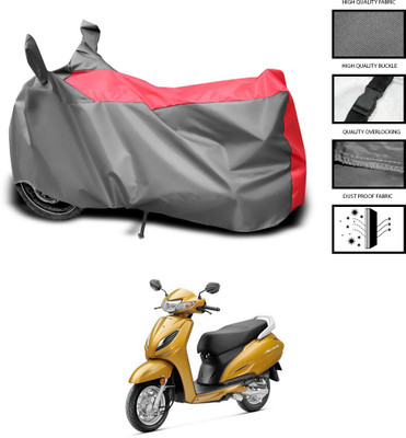 GOSHIV-car and bike accessories Waterproof Two Wheeler Cover for Honda(Activa 6G, Grey, Red)