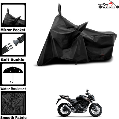 KEDIT Two Wheeler Cover for Honda(CB 500, Black)