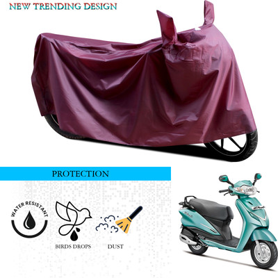 ANTHUB Waterproof Two Wheeler Cover for Hero(Duet, Maroon)