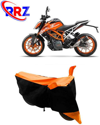 RRZ Waterproof Two Wheeler Cover for KTM(390 Duke, Black, Orange)