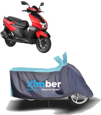 ZIMBER Two Wheeler Cover for TVS(NTORQ, Blue, Grey)