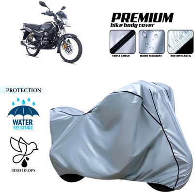 PAGORA Waterproof Two Wheeler Cover for Bajaj(Platina 110, Silver)