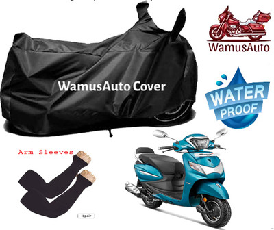 Wamus Auto Waterproof Two Wheeler Cover for Hero(MotoCorp Pleasure Plus, Black)