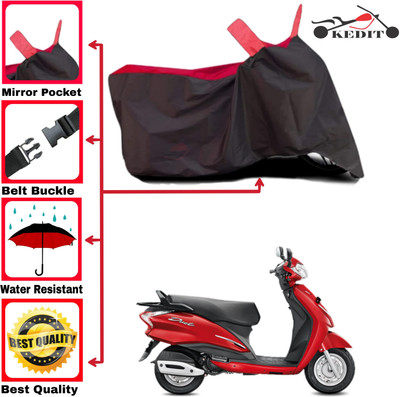KEDIT Two Wheeler Cover for Hero(Duet 125CC, Red, Black)