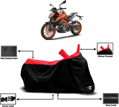 Amexride Two Wheeler Cover for KTM(Duke 390 ABS, Red)