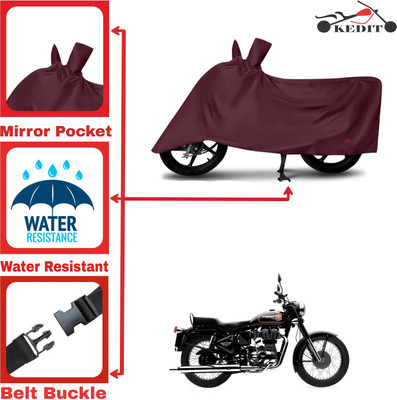 KEDIT Two Wheeler Cover for Royal Enfield(Standard 350, Maroon)