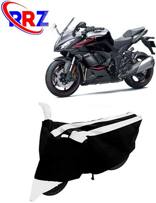RRZ Waterproof Two Wheeler Cover for Kawasaki(Ninja 1000, Black, White)