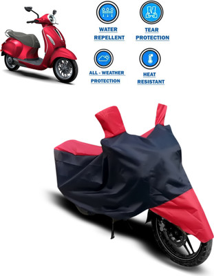 GOSHIV-car and bike accessories Waterproof Two Wheeler Cover for Bajaj(Chetak, Red)