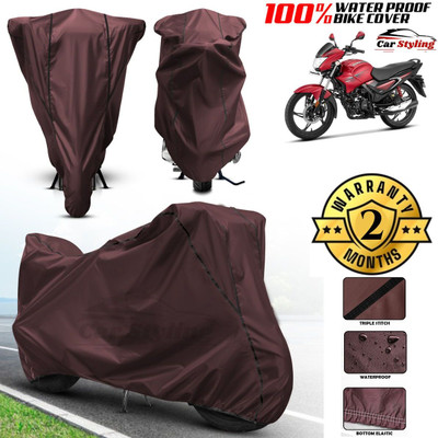 Car Styling Waterproof Two Wheeler Cover for Hero(Glamour Blaze, Maroon, Black)