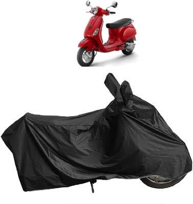 MMSSTAR Waterproof Two Wheeler Cover for Piaggio(Vespa, Black)