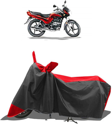APNEK Waterproof Two Wheeler Cover for Hero(Passion Plus, Red, Black)
