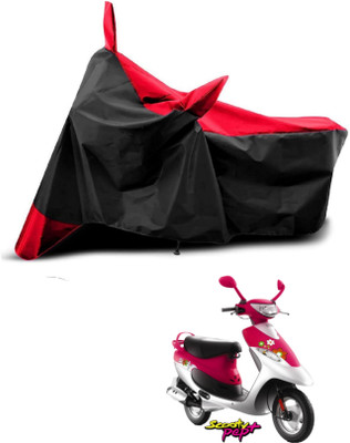DeepShakshi AUTOMOTIVE Two Wheeler Cover for TVS(Scooty Pep+ BS6, Red, Black)