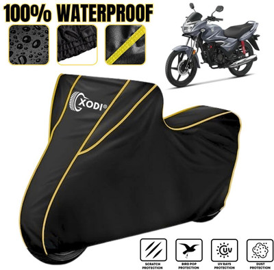 xodi Waterproof Two Wheeler Cover for Honda(Shine, Black, Yellow)