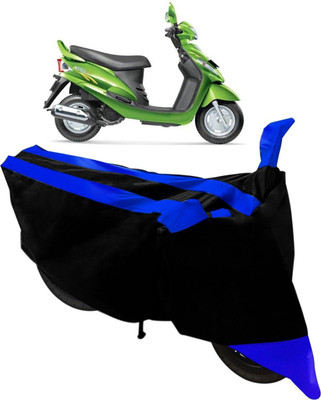 Mdstar Waterproof Two Wheeler Cover for Mahindra(Rodeo RZ, Black, Blue)
