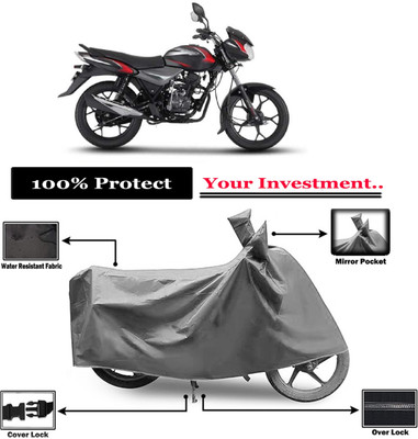 Amexride Two Wheeler Cover for Bajaj(Discover 125 DTS-i, Grey)