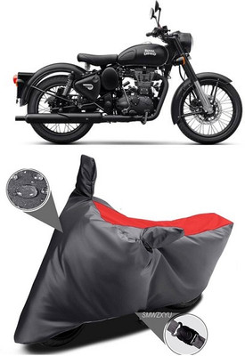 smwzxyu Waterproof Two Wheeler Cover for Royal Enfield(Black, Red)