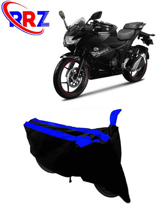RRZ Waterproof Two Wheeler Cover for Suzuki(Gixxer SF, Black, Blue)