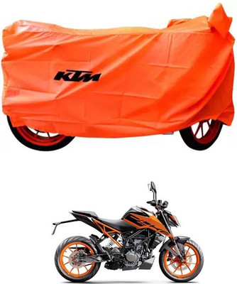 DeepShakshi AUTOMOTIVE Waterproof Two Wheeler Cover for KTM(200 Duke, Orange)