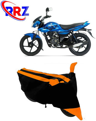 RRZ Waterproof Two Wheeler Cover for Bajaj(XCD 125cc, Black, Orange)