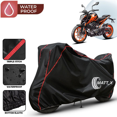 MATT_X Waterproof Two Wheeler Cover for KTM(Duke 200, Multicolor, Black, Red)