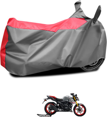 CODOKI Waterproof Two Wheeler Cover for TVS(Apache RTR 160, Grey, Red)