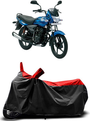 KEDIT Two Wheeler Cover for Bajaj(Platina 100 DTS-i, Red, Black)