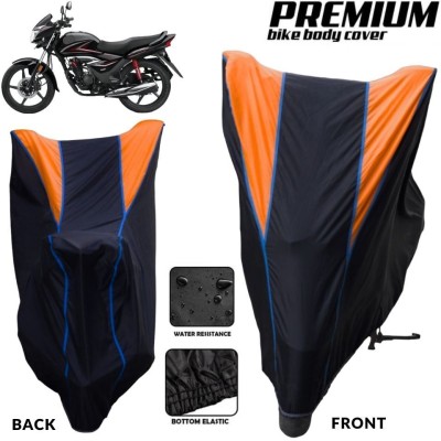 MADAFIYA Two Wheeler Cover for Honda(CB Shine, Black, Orange, Blue)