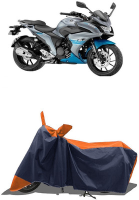 SUGASHRI Waterproof Two Wheeler Cover for Yamaha(Fazer 25, Orange, Blue)