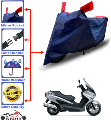 KEDIT Two Wheeler Cover for Suzuki(Burgman Electric, Red, Blue)