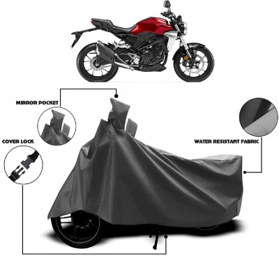 MMSSTAR Waterproof Two Wheeler Cover for Honda(CB300R, Grey)