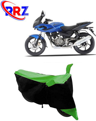 RRZ Waterproof Two Wheeler Cover for Bajaj(Pulsar 220 DTS-i, Black, Green)