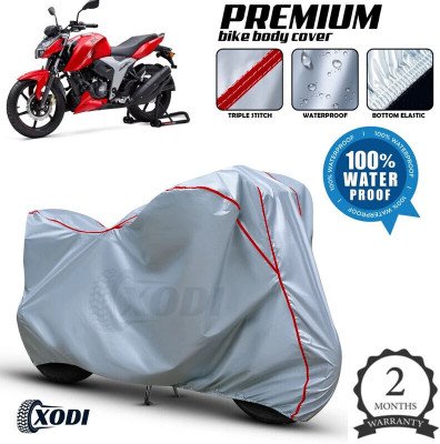 AutoCoverHub Waterproof Two Wheeler Cover for TVS(Apache, Multicolor)