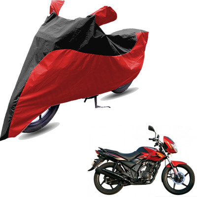 RiderShine Two Wheeler Cover for TVS(Flame 125, Red, Black)