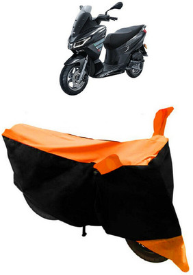 ABORDABLE Two Wheeler Cover for Aprilia(SXL 125 BS6, Black, Orange)