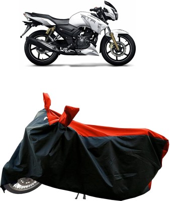 KEDIT Two Wheeler Cover for TVS(Apache RTR 180, Red, Black)