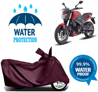 RTS COLLECTIONS Waterproof Two Wheeler Cover for Bajaj(Dominar, Maroon)