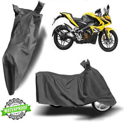 NG Auto Front Waterproof Two Wheeler Cover for Bajaj(Pulsar RS 200, Grey)