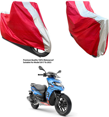 AutoGalaxy Waterproof Two Wheeler Cover for Aprilia(SR 125, Silver, Red)