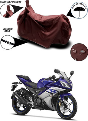 RRZ Two Wheeler Cover for Yamaha(YZF-R15 V2, Maroon)