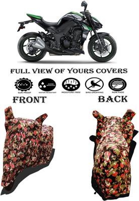 Amexride Two Wheeler Cover for Kawasaki(Z1000 BS6, Multicolor)