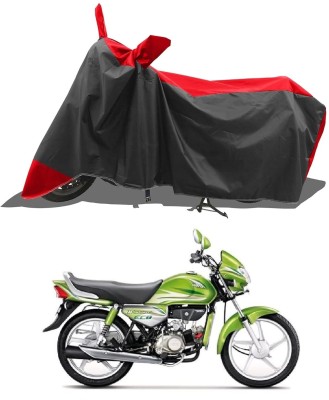 KEDIT Two Wheeler Cover for Universal For Bike(HF Deluxe Eco, Red, Black)