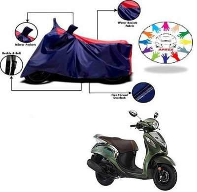 DeepShakshi AUTOMOTIVE Waterproof Two Wheeler Cover for Yamaha(Fascino, Blue, Red)
