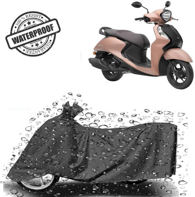 ROYAL AUTO MART Waterproof Two Wheeler Cover for Yamaha(Fascino 125, Grey)