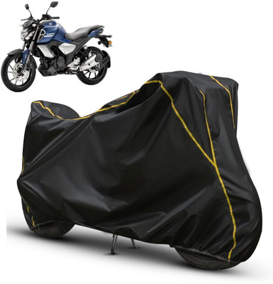 OliverX Waterproof Two Wheeler Cover for Yamaha(FZ, Black, Yellow)