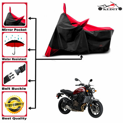 KEDIT Two Wheeler Cover for Yamaha(XSR155, Red, Black)