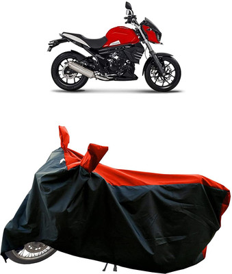 KEDIT Two Wheeler Cover for Mahindra(MOJO XT 300, Red, Black)