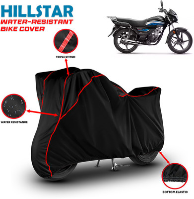 HILLSTAR Waterproof Two Wheeler Cover for Hero(CD 100 SS, Black, Red)