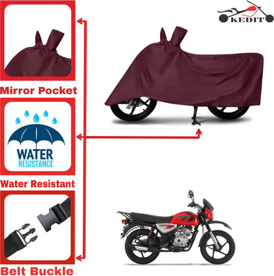 KEDIT Two Wheeler Cover for Bajaj(Boxer, Maroon)